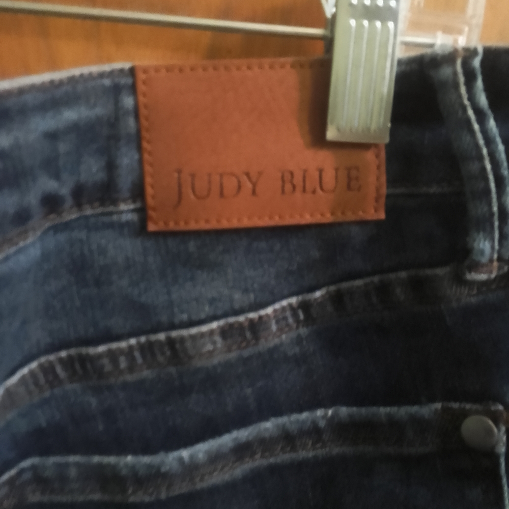 Distressed Dark Blue‎ Judy Blue High Rise Skinny Fit Jeans Size 15/32 - Picture 7 of 16